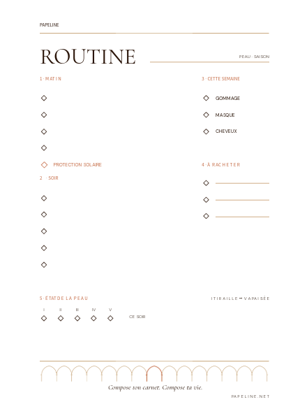 Skincare Routine - Page routine soins matin & soir | Papeline