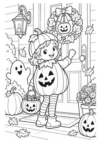 Coloriage Halloween A5, scène 6 sur 6