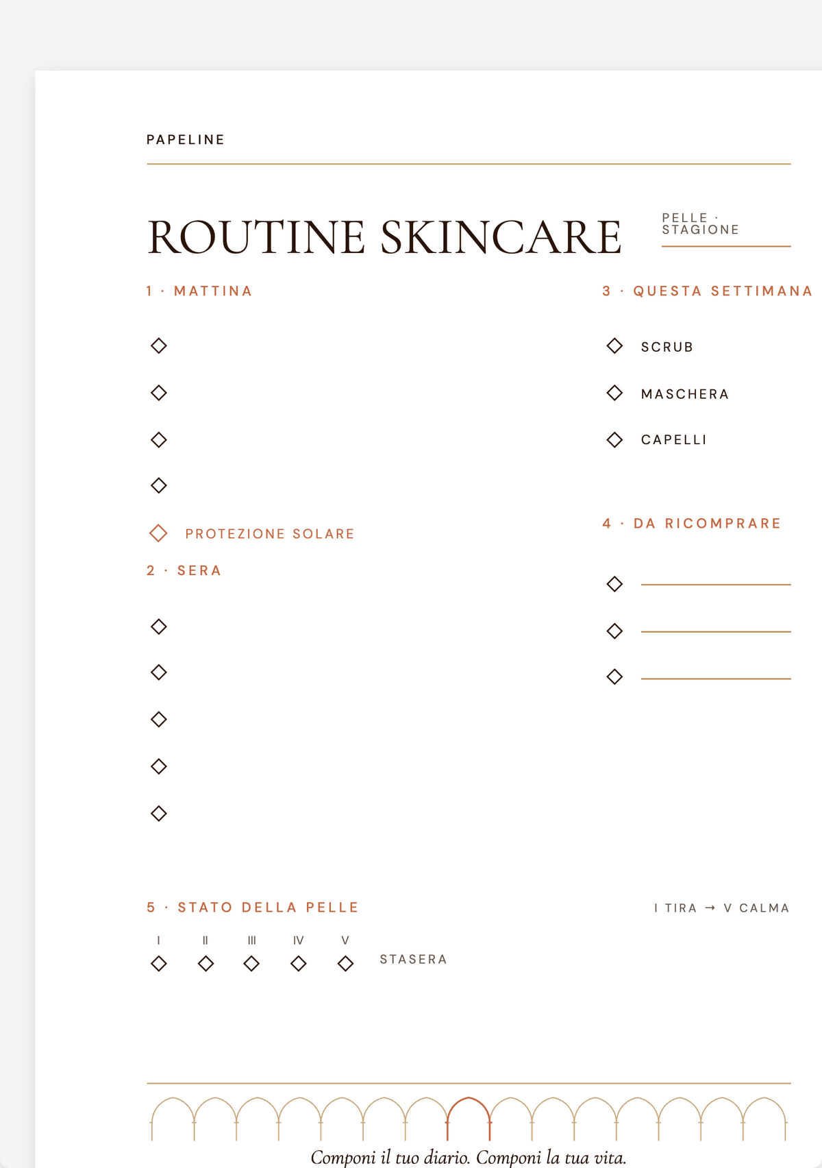 Routine di cura della pelle - Pagina per la routine di cura mattutina e serale | Papeline