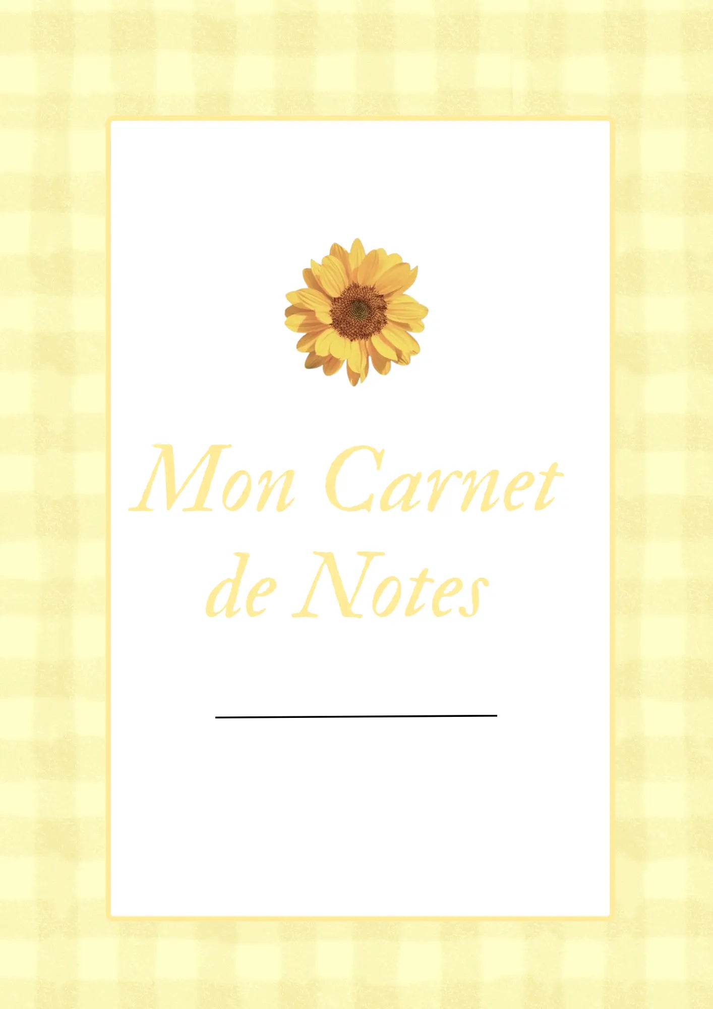 Papeline - Page de Garde | Première page pour carnet personnalisé PAPELINE