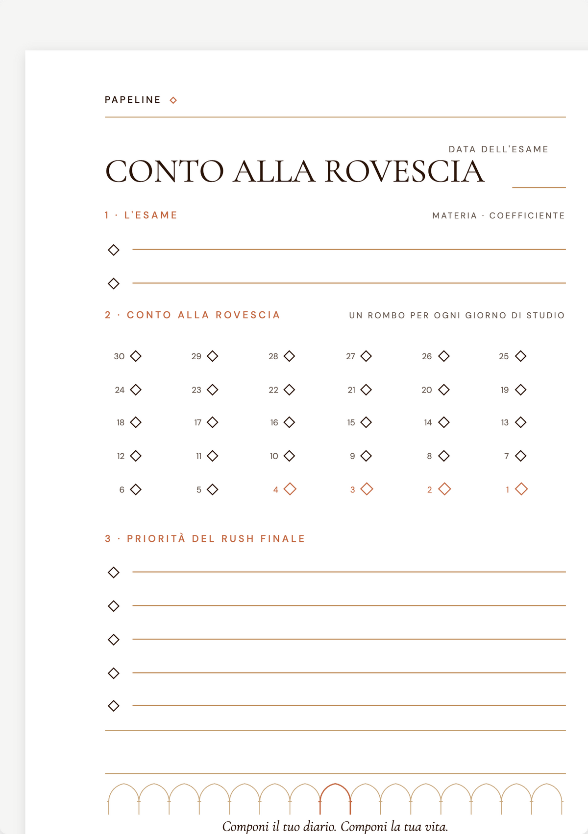 Trenta giorni - Conto alla rovescia per l’esame | Papeline