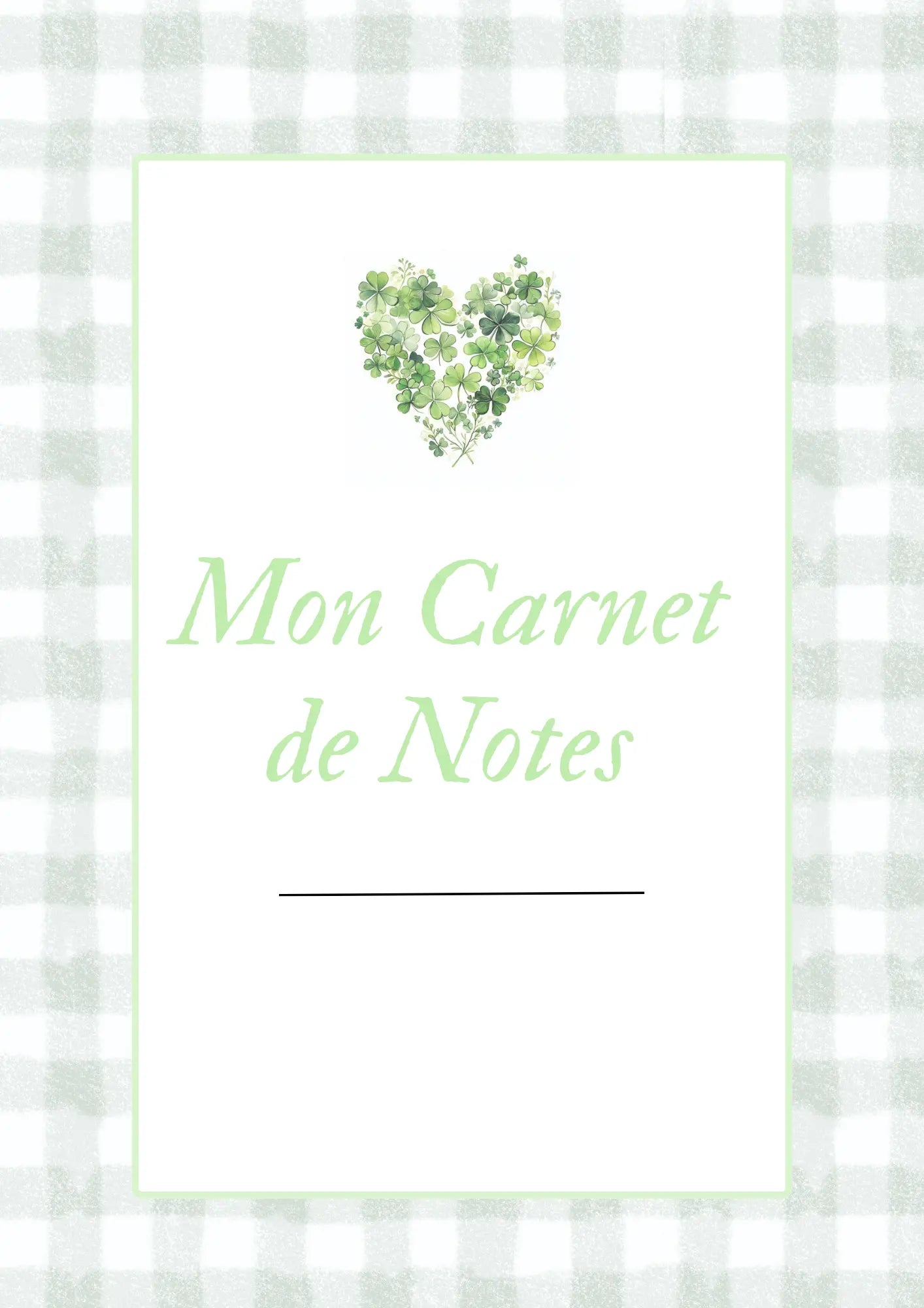 Papeline - Page de Garde | Première page pour carnet personnalisé PAPELINE