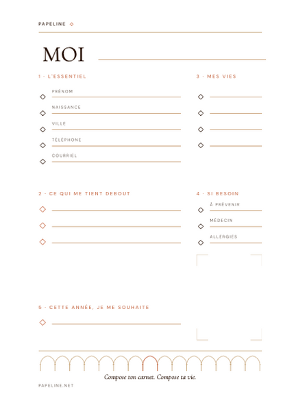 Kit Organizzazione – Raccoglitore A5 + 30 pagine + copertina in omaggio | Papeline