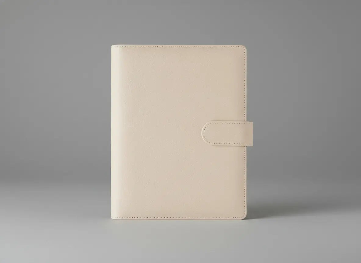 Classeur A5 Papeline en similicuir avec anneaux pour pages de planner personnalisables
