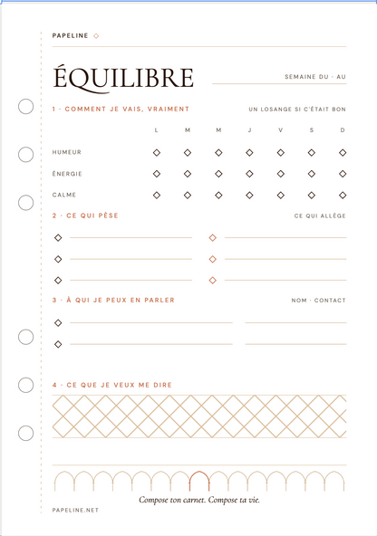 Kit Benessere - Raccoglitore A5 + 30 pagine + copertina omaggio | Papeline