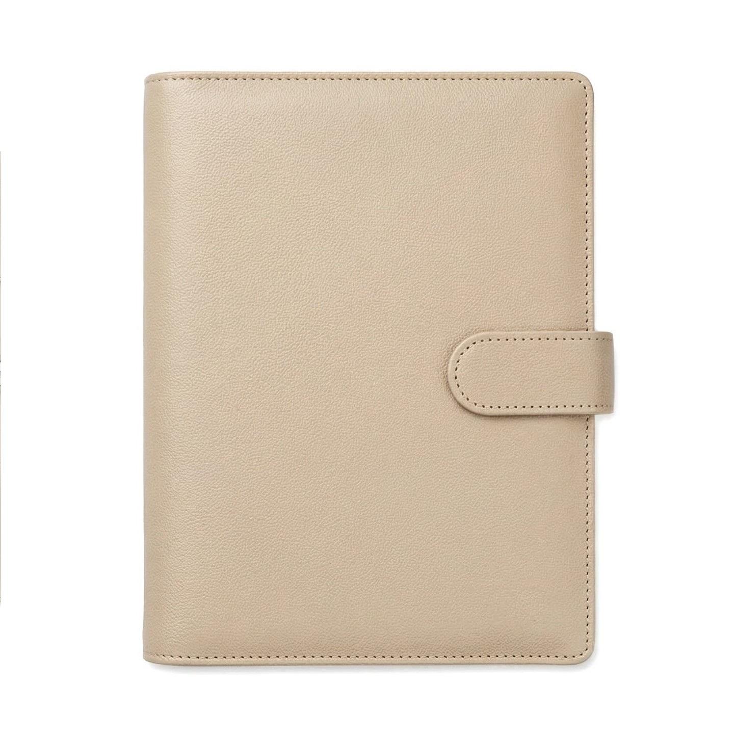 Organiseur A5 beige rechargeable à 6 anneaux – Papeline"