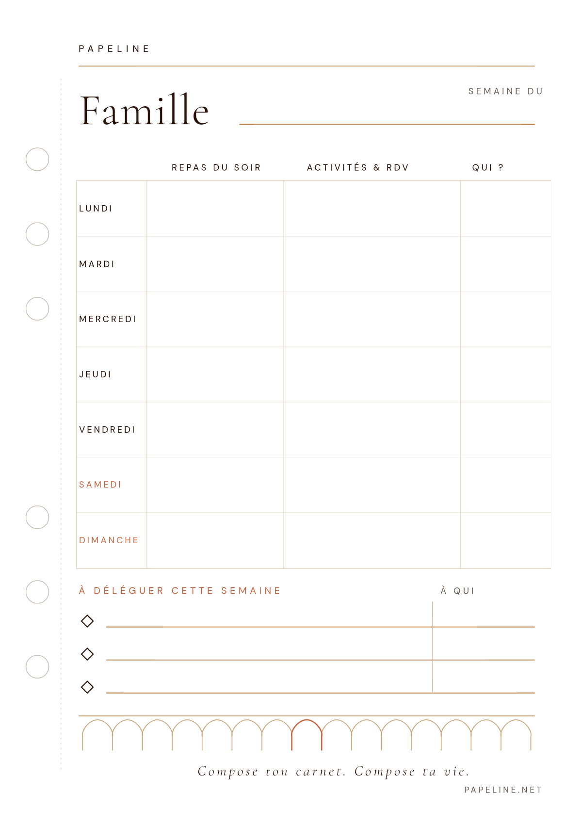 Kit Famiglia - Raccoglitore A5 + 30 pagine + copertina omaggio | Papeline