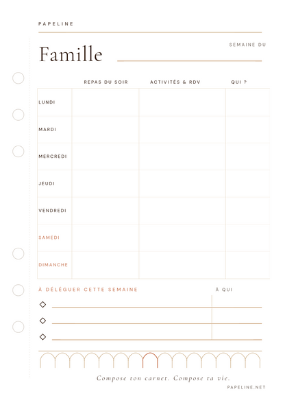 Kit Famiglia - Raccoglitore A5 + 30 pagine + copertina omaggio | Papeline