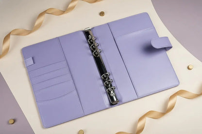 Classeur A5 Papeline en similicuir avec anneaux pour pages de planner personnalisables
