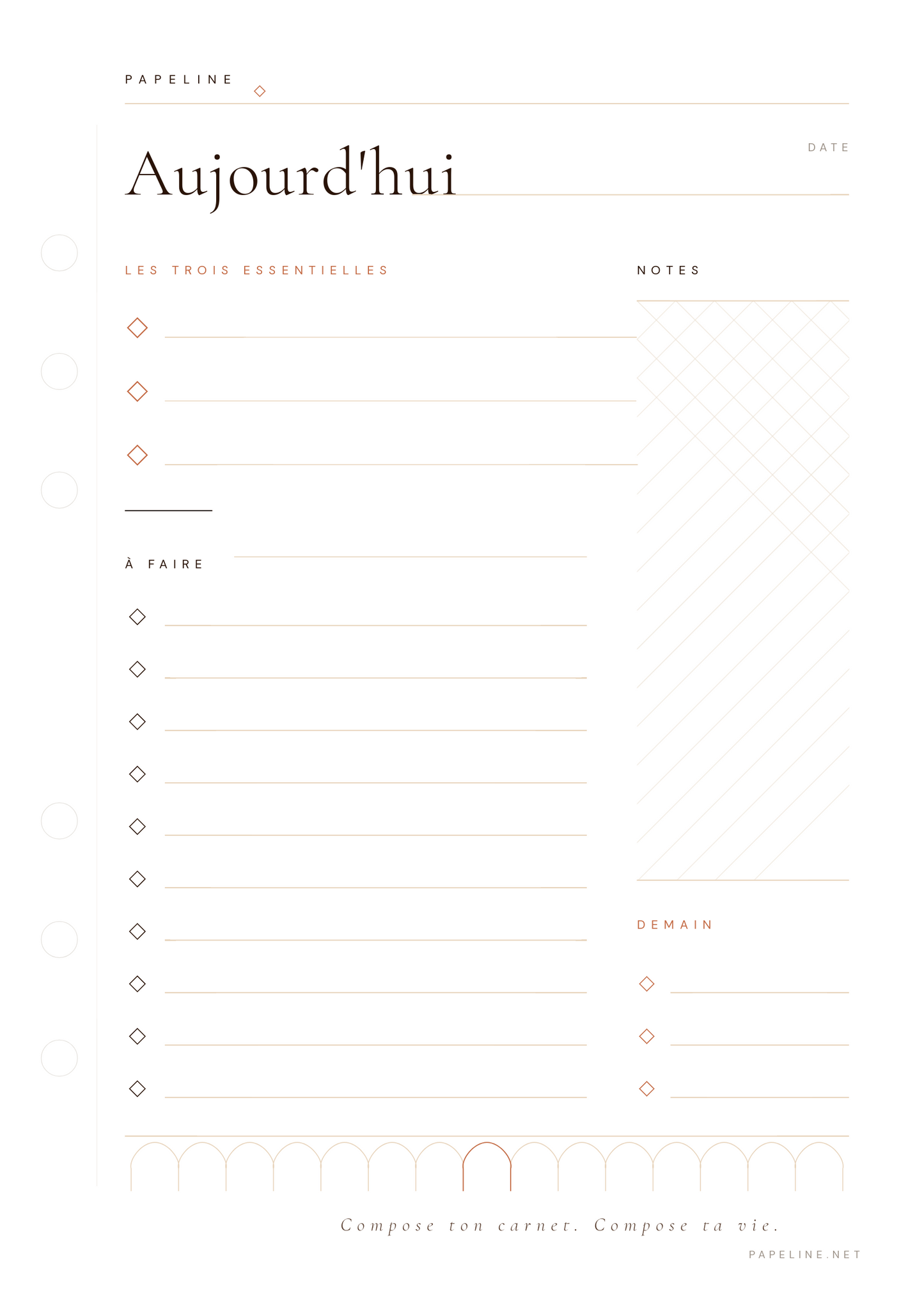 To Do List Quotidienne - Page organisation tâches | Papeline