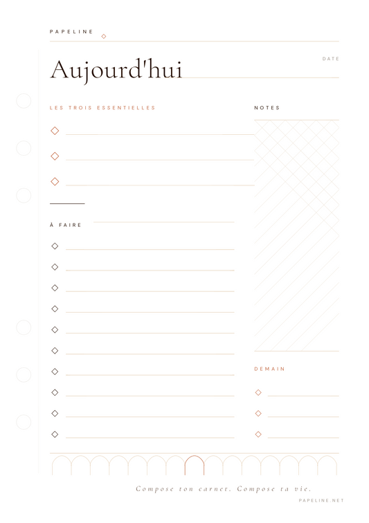 To Do List Quotidienne - Page organisation tâches | Papeline