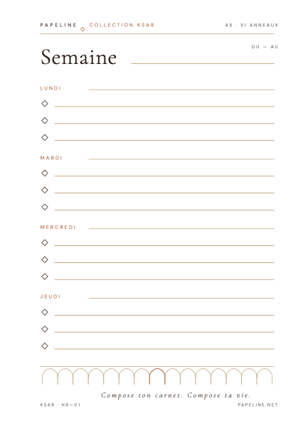 Kit Organizzazione – Raccoglitore A5 + 30 pagine + copertina in omaggio | Papeline