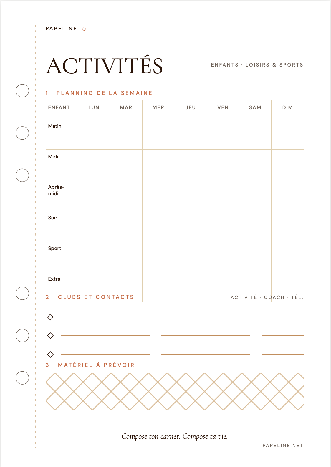 Kit Famiglia - Raccoglitore A5 + 30 pagine + copertina omaggio | Papeline