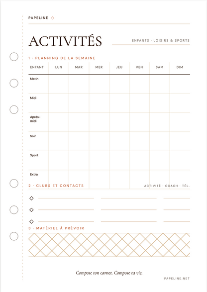 Kit Famiglia - Raccoglitore A5 + 30 pagine + copertina omaggio | Papeline