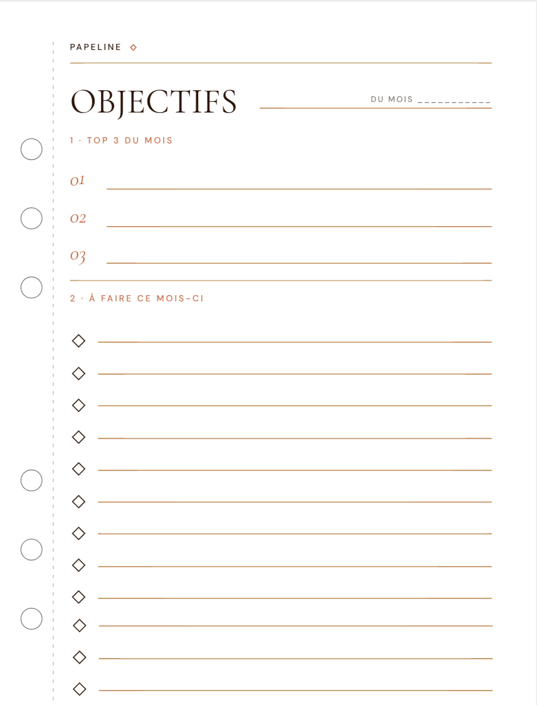 Kit Organizzazione – Raccoglitore A5 + 30 pagine + copertina in omaggio | Papeline