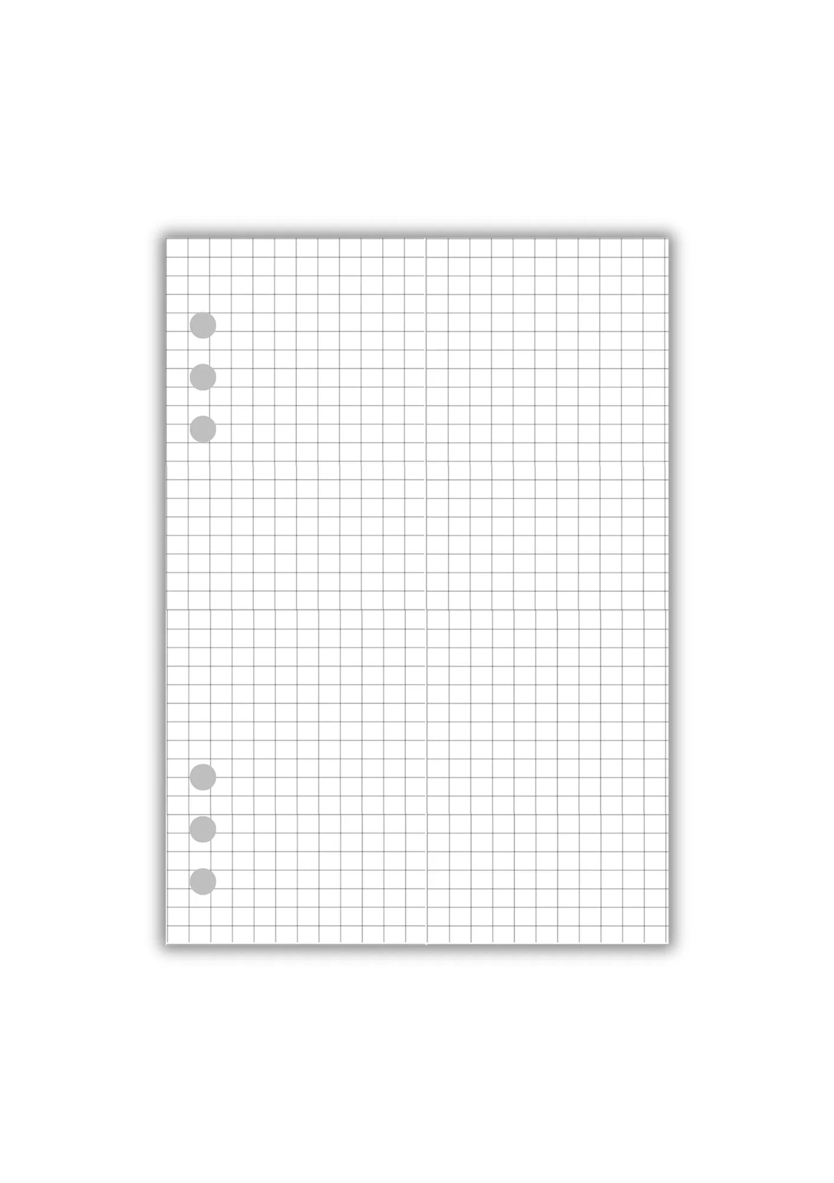 Recharge de pages quadrillées pour agenda rechargeable