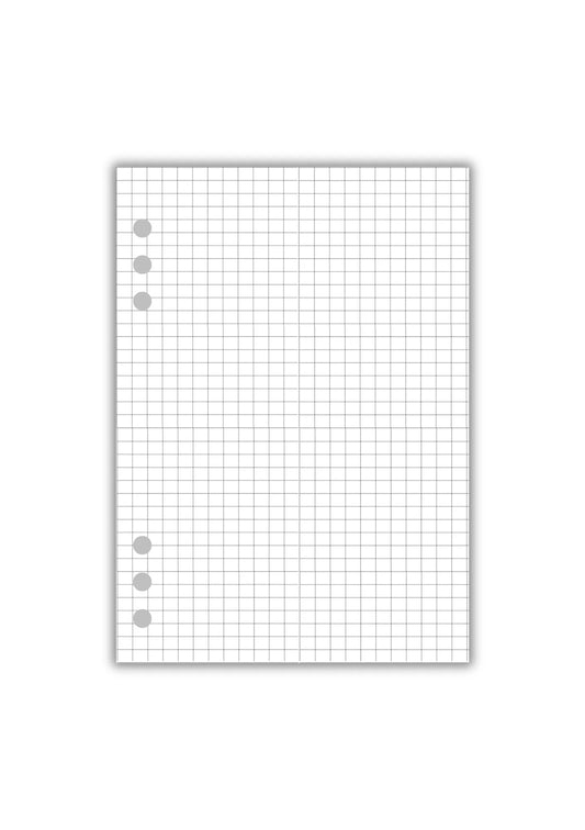 Recharge de pages quadrillées pour agenda rechargeable