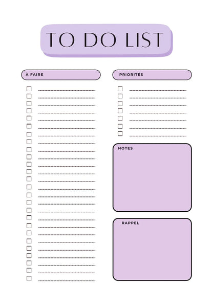 Papeline - To Do List Quotidienne | Page organisation tâches PAPELINE