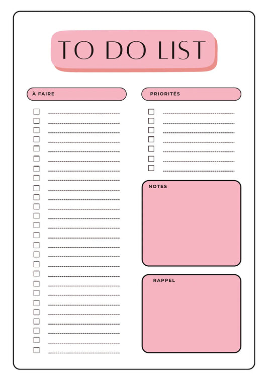 Papeline - To Do List Quotidienne | Page organisation tâches PAPELINE